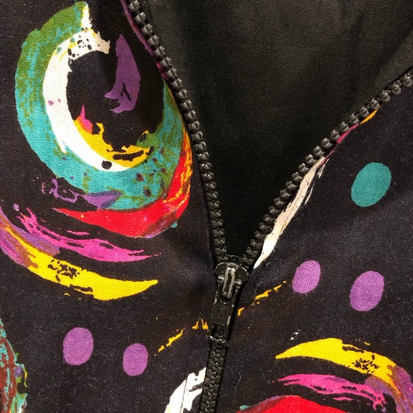 Fabulous Vintage 80s Zip Up Jacket Size L - Picture 3 of 6